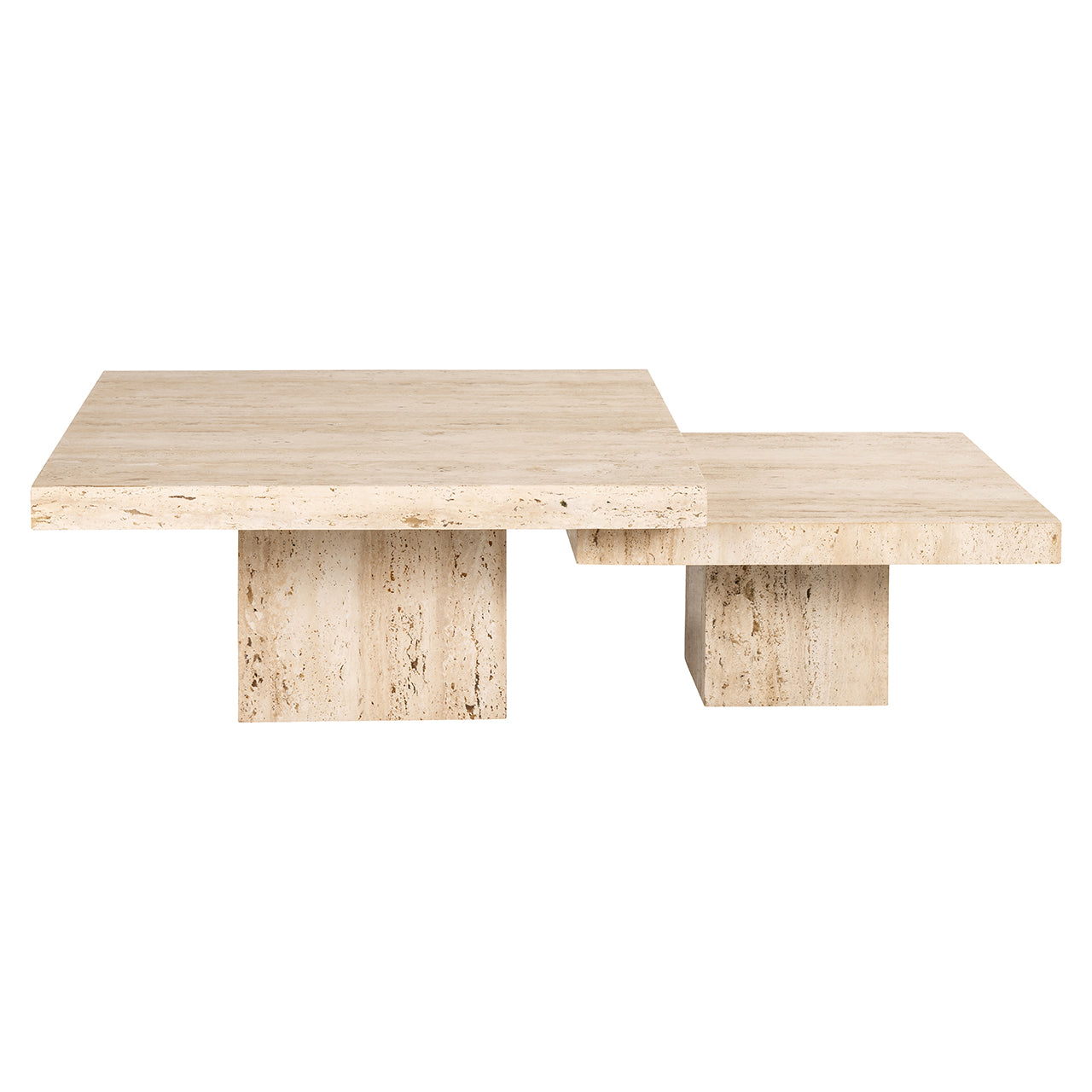 Richmond Interiors 2er Set Travertine Couchtisch La Cantera