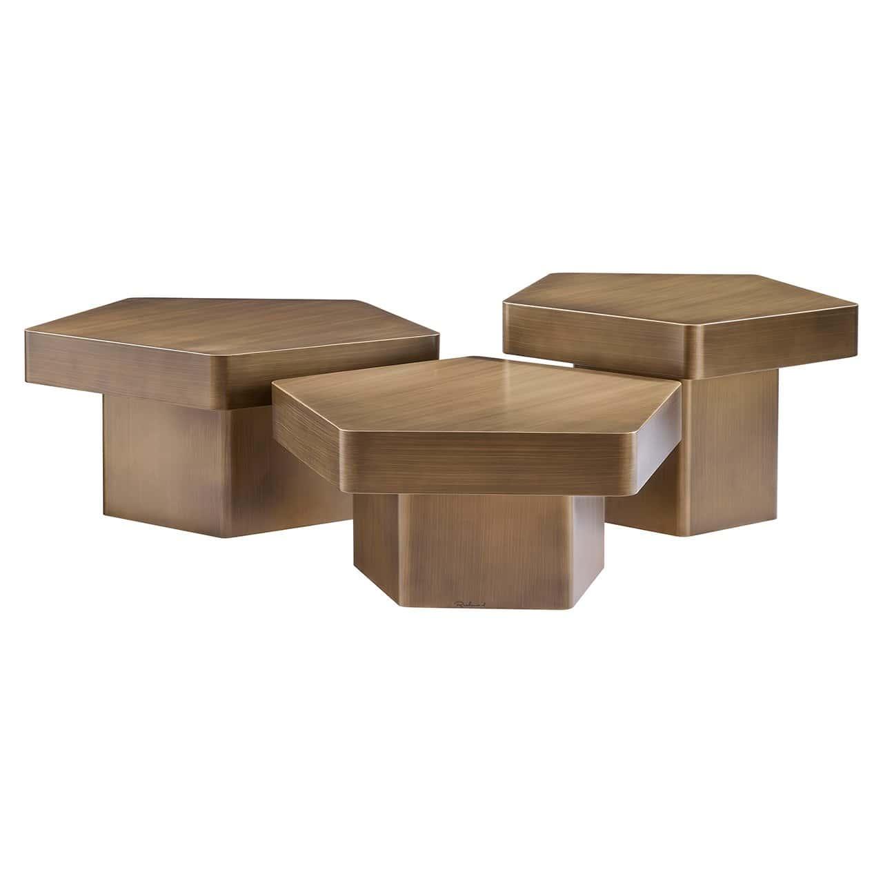 Richmond Interiors 3er Set Couchtisch Hexa