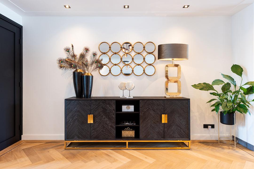 Richmond Interiors Richmond Interiors 4-türiges Sideboard Blackbone Gold | 225x90 cm Codeso Living