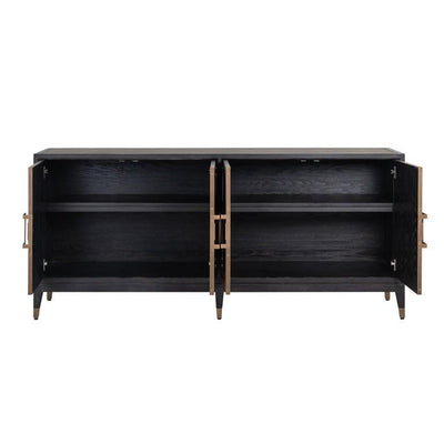 Richmond Interiors 4-türiges Sideboard Bloomville Gold | 193x86 cm