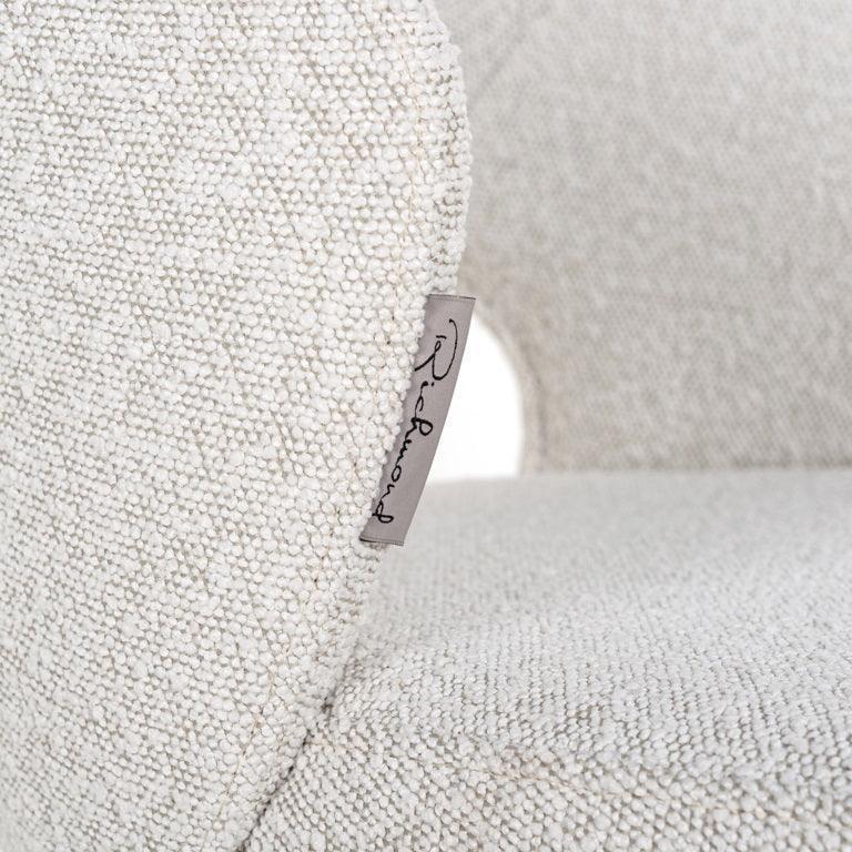 Richmond Interiors Bouclé-Barhocker Counterstuhl Savoy | Weiß