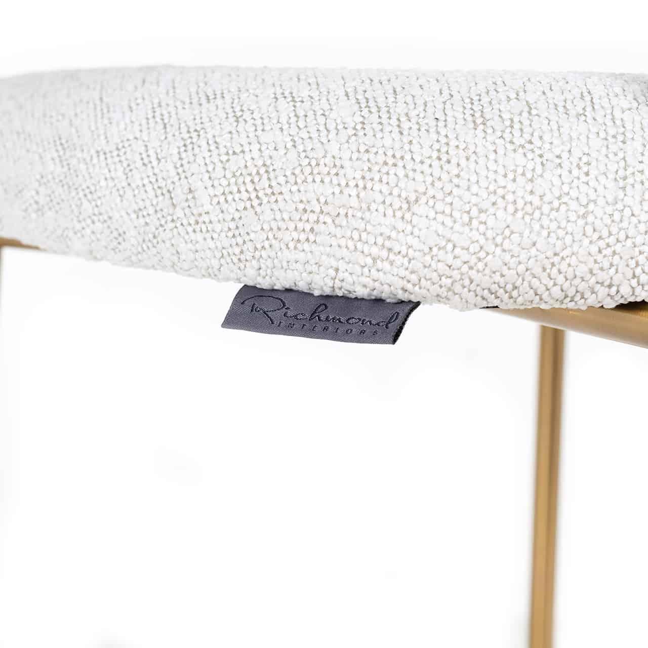 Richmond Interiors Bouclé-Barhocker Counterstuhl Xenia | Weiß