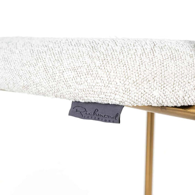 Richmond Bouclé-Barhocker Caro 78,5 cm | Weiß Codeso Living