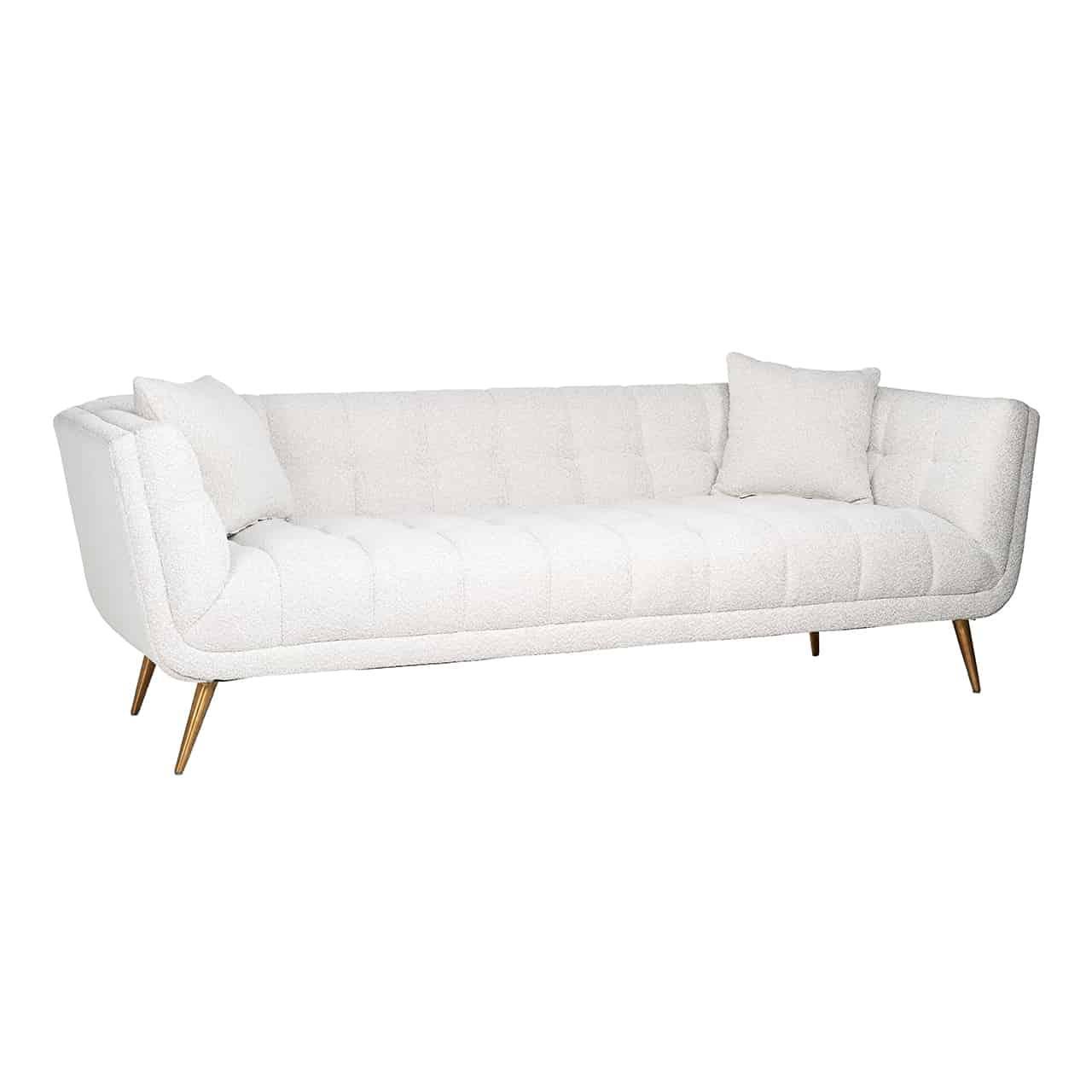 Richmond Bouclé-Sofa Lola | Weiß Codeso Living