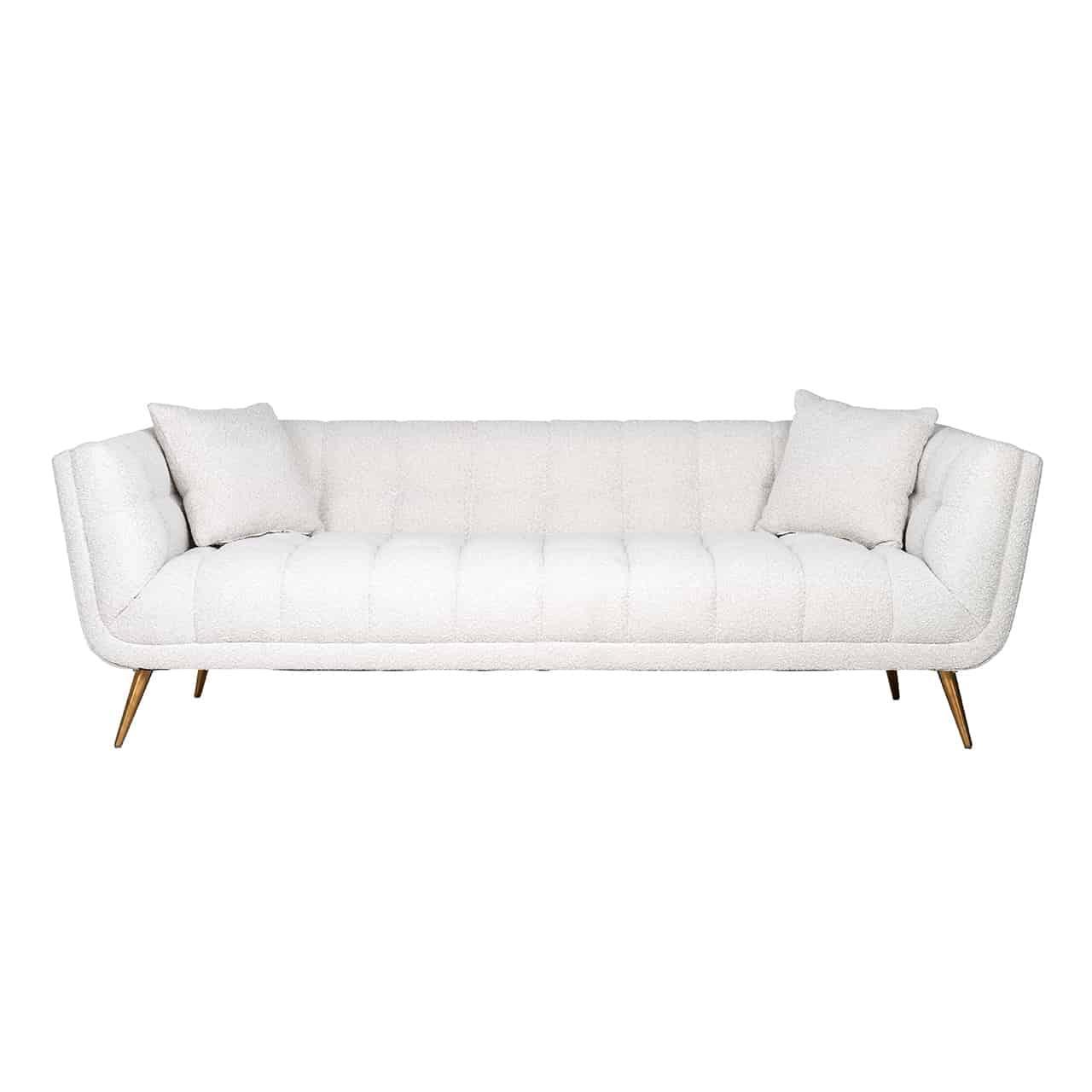 Richmond Bouclé-Sofa Lola | Weiß Codeso Living