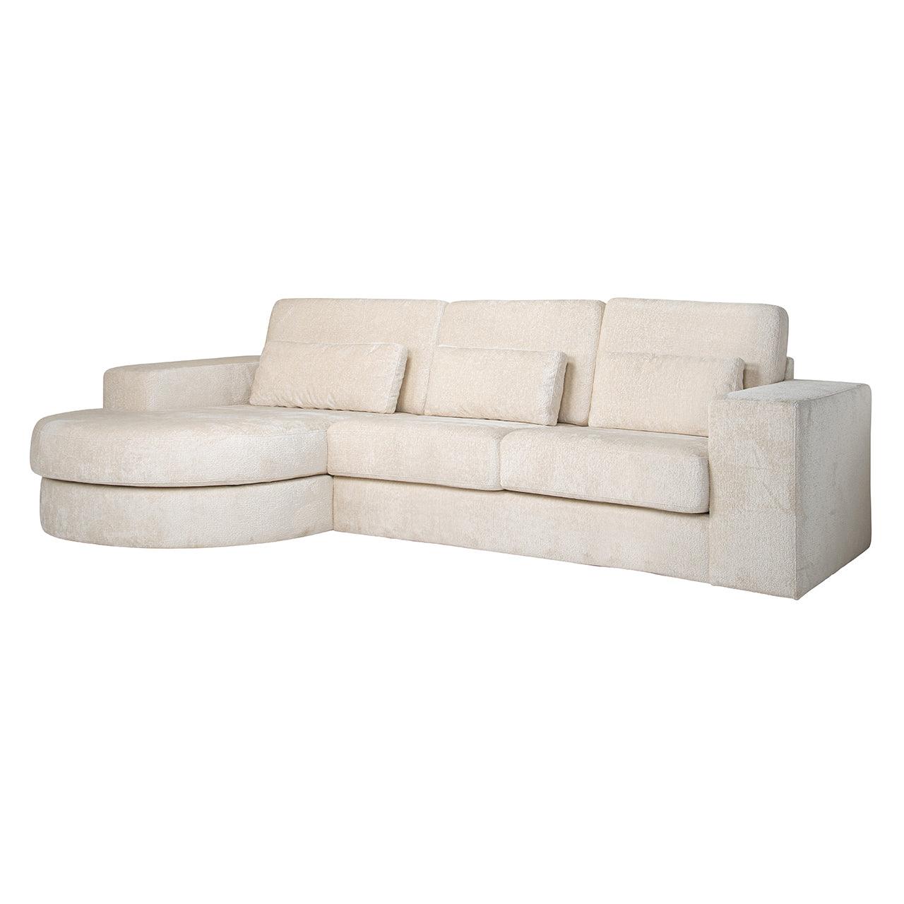 Richmond Interiors Richmond Interiors Chenille-Ecksofa Felix 2,5 Sitzer mit Lounge links | Cremé Codeso Living