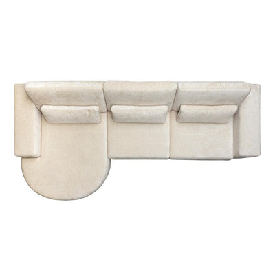 Richmond Interiors Chenille-Ecksofa Felix 2,5 Sitzer mit Lounge links | Cremé