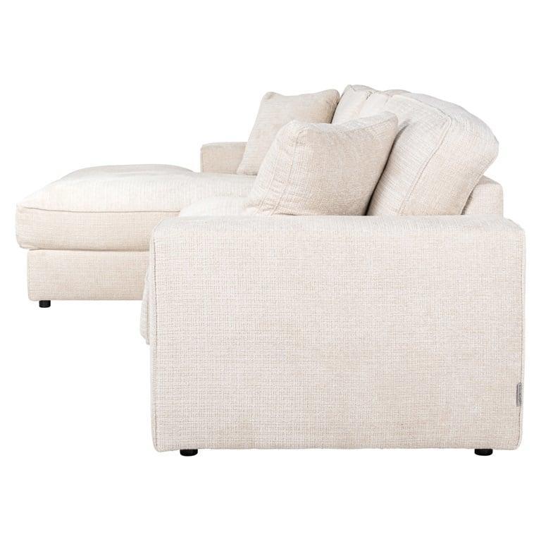 Richmond Interiors Chenille-Ecksofa Santos 2,5 Sitzer mit Lounge links | Beige