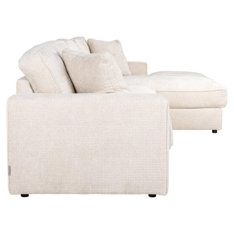 Richmond Interiors Chenille-Ecksofa Santos 2,5 Sitzer mit Lounge rechts | Beige