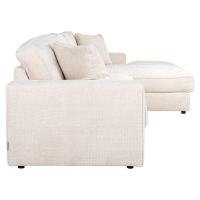 Richmond Interiors Chenille-Ecksofa Santos 2,5 Sitzer mit Lounge rechts | Beige