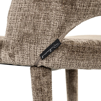 Richmond Interiors Chenille-Esszimmerstuhl Cecilia | stone