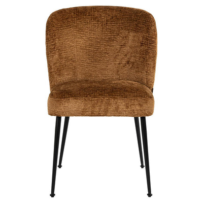 Richmond Interiors Chenille-Esszimmerstuhl Fallon | cognac