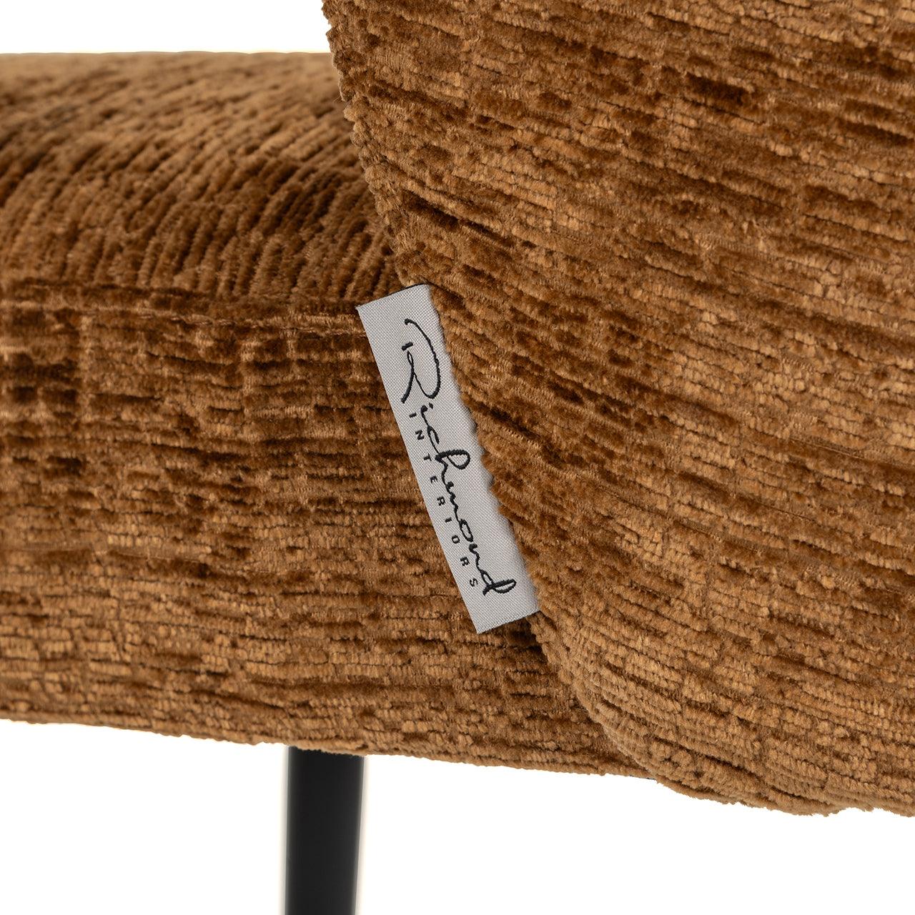 Richmond Interiors Chenille-Esszimmerstuhl Fallon | cognac