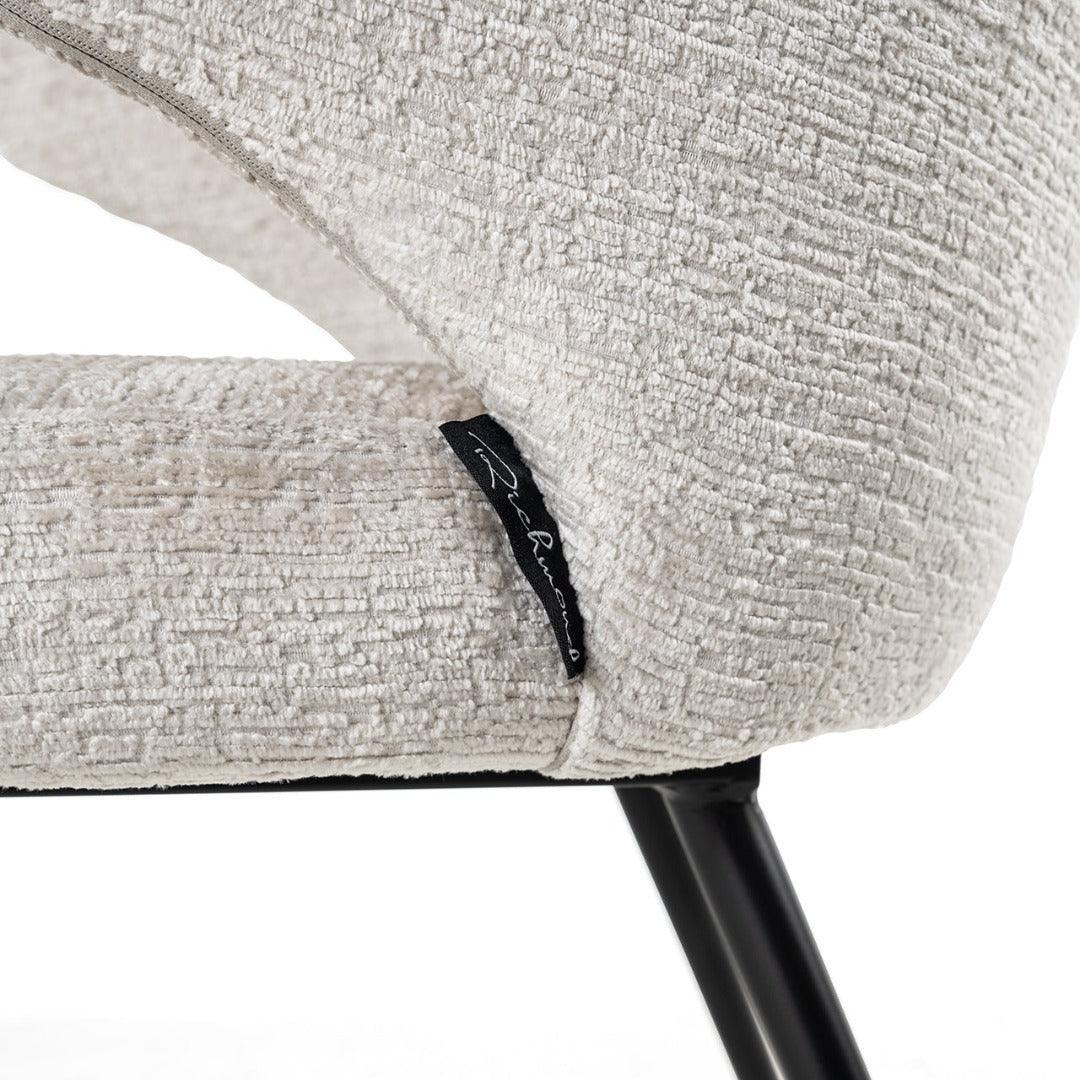 Richmond Interiors Chenille Esszimmerstuhl Xandra | Creme