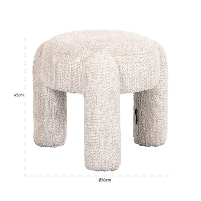 Richmond Interiors Chenille-Hocker Holly | cream