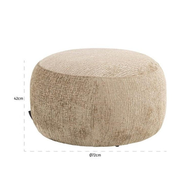 Richmond Interiors Chenille-Hocker Pouf Cassie | desert