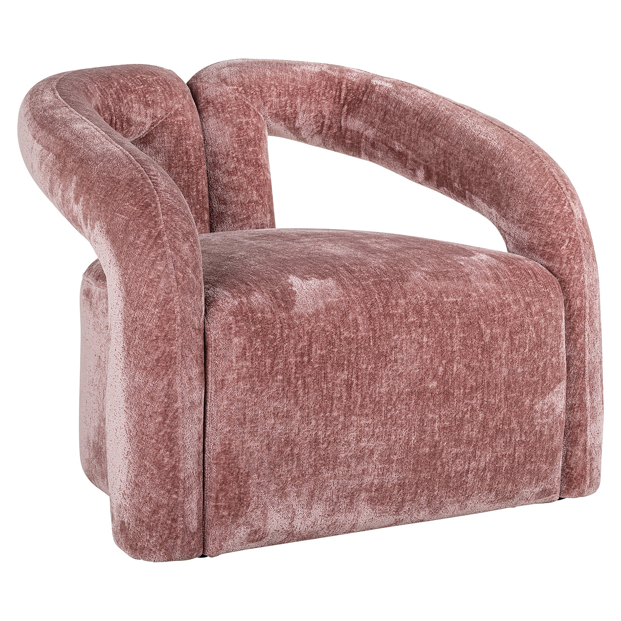 Richmond Interiors Chenille-Sessel Dana | Rosé