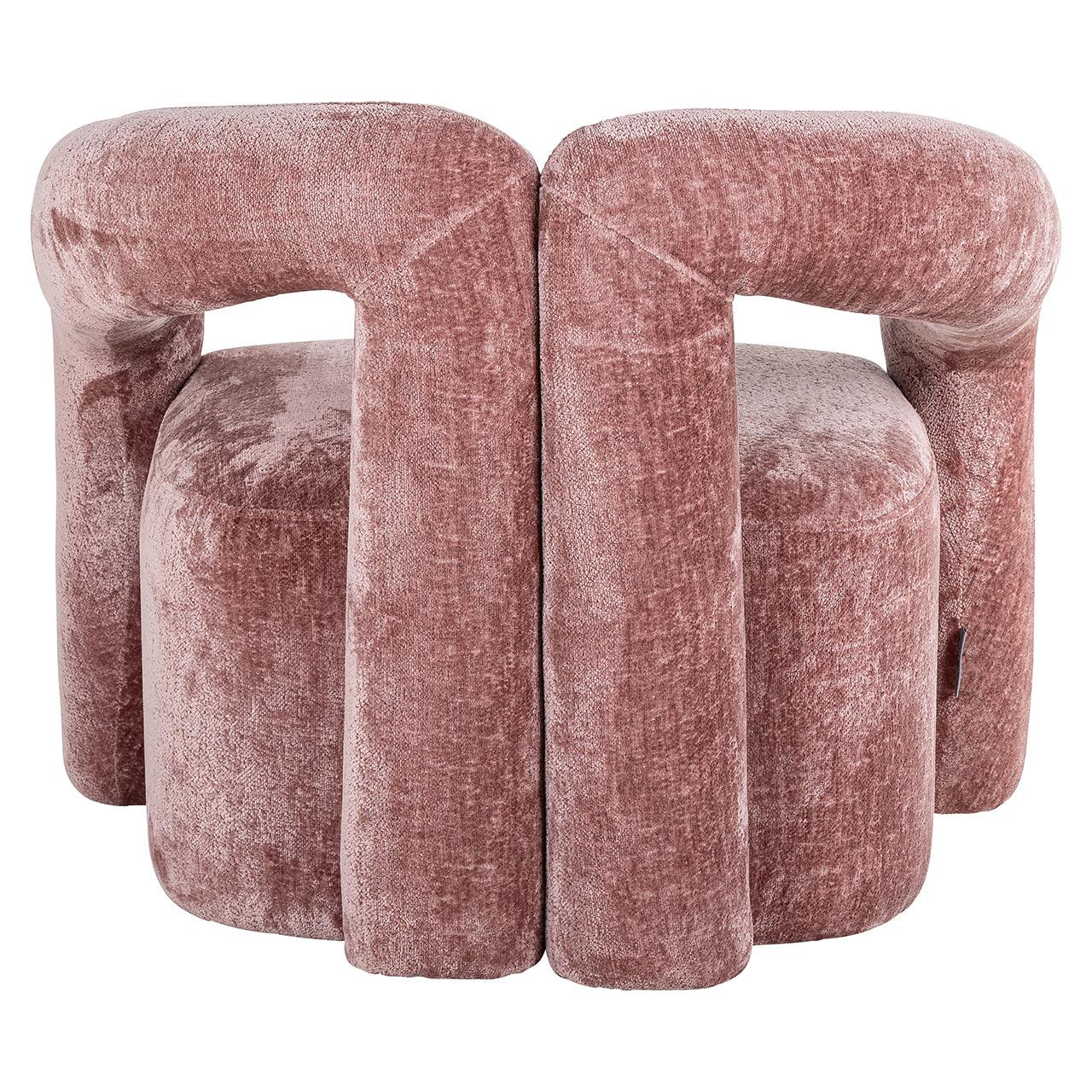 Richmond Interiors Chenille-Sessel Dana | Rosé