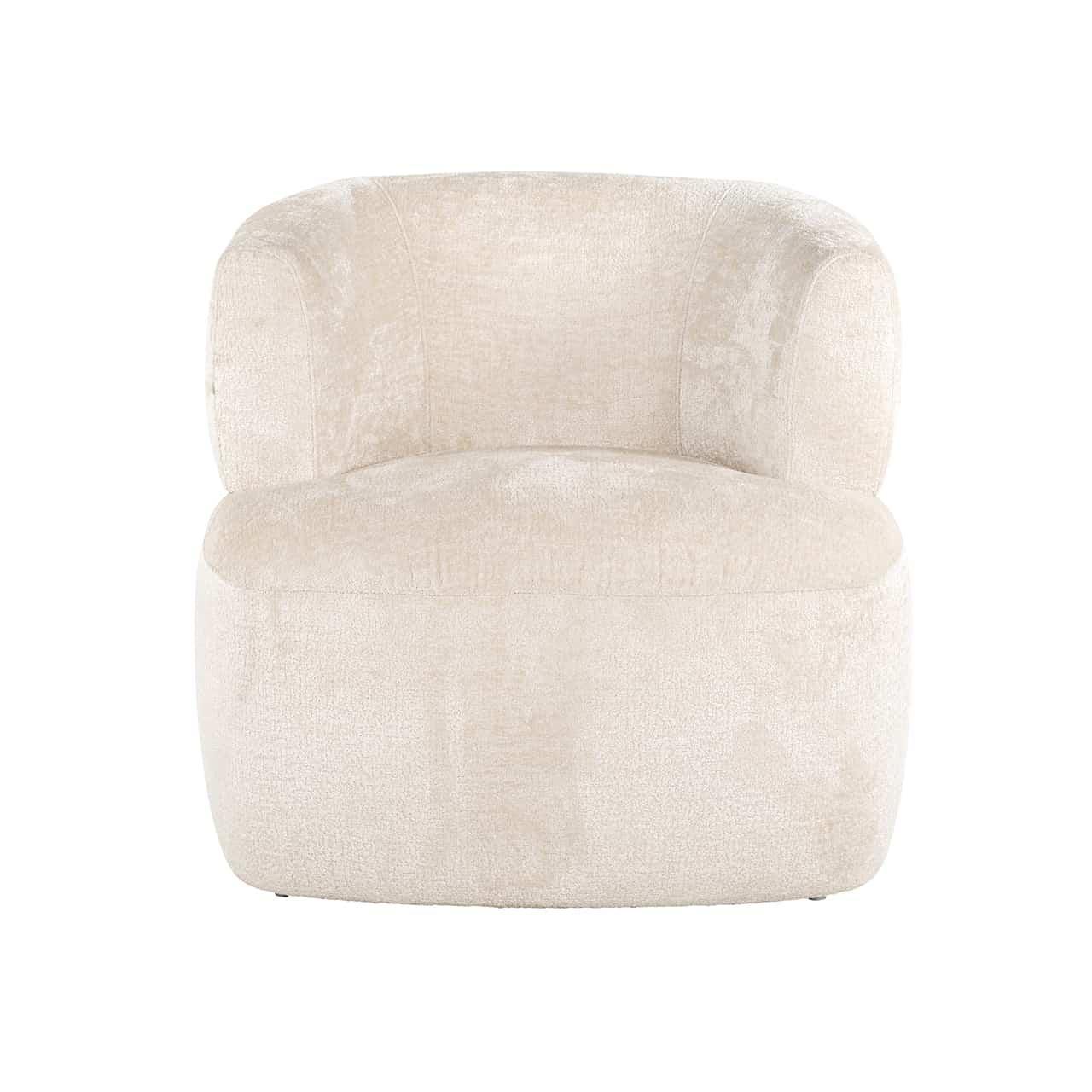 Richmond Interiors Chenille-Sessel Donna | Weiß