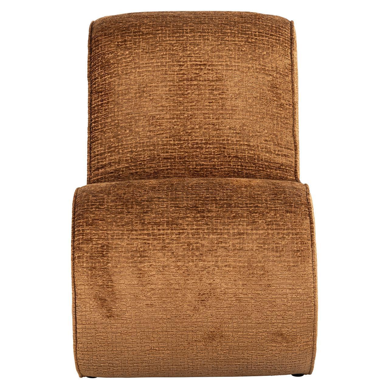 Richmond Interiors Chenille-Sessel Frankie | cognac