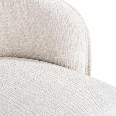 Richmond Interiors Chenille-Sessel Maryse | Creme