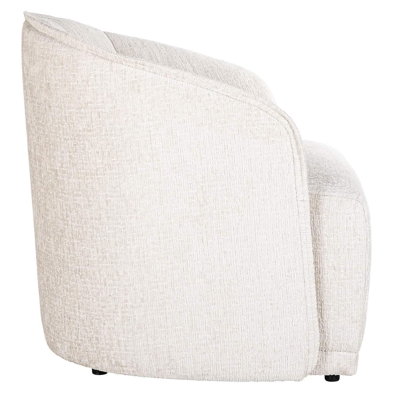 Richmond Interiors Chenille-Sessel Maryse | Creme