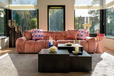 Richmond Interiors Chenille Sofa Charelle | rosé