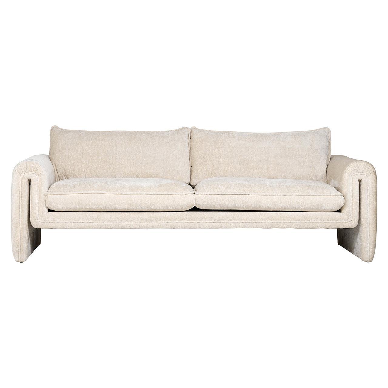 Richmond Interiors Chenille-Sofa Sandro | Creme