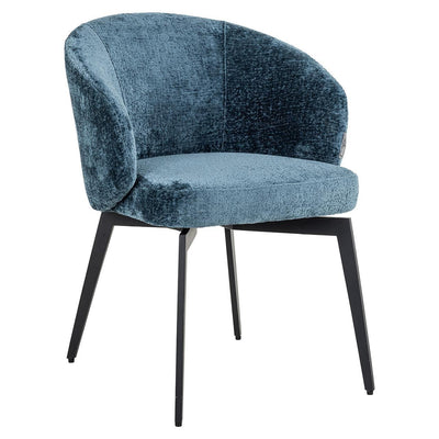 Richmond Interiors Chenille-Stuhl Amphara | Blau