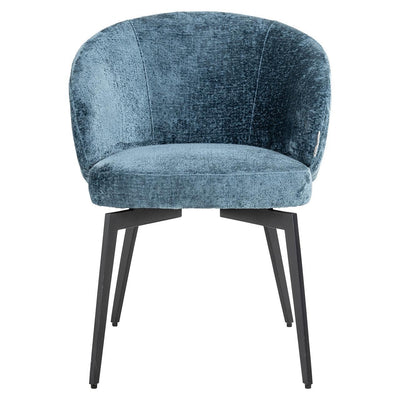 Richmond Interiors Chenille-Stuhl Amphara | Blau