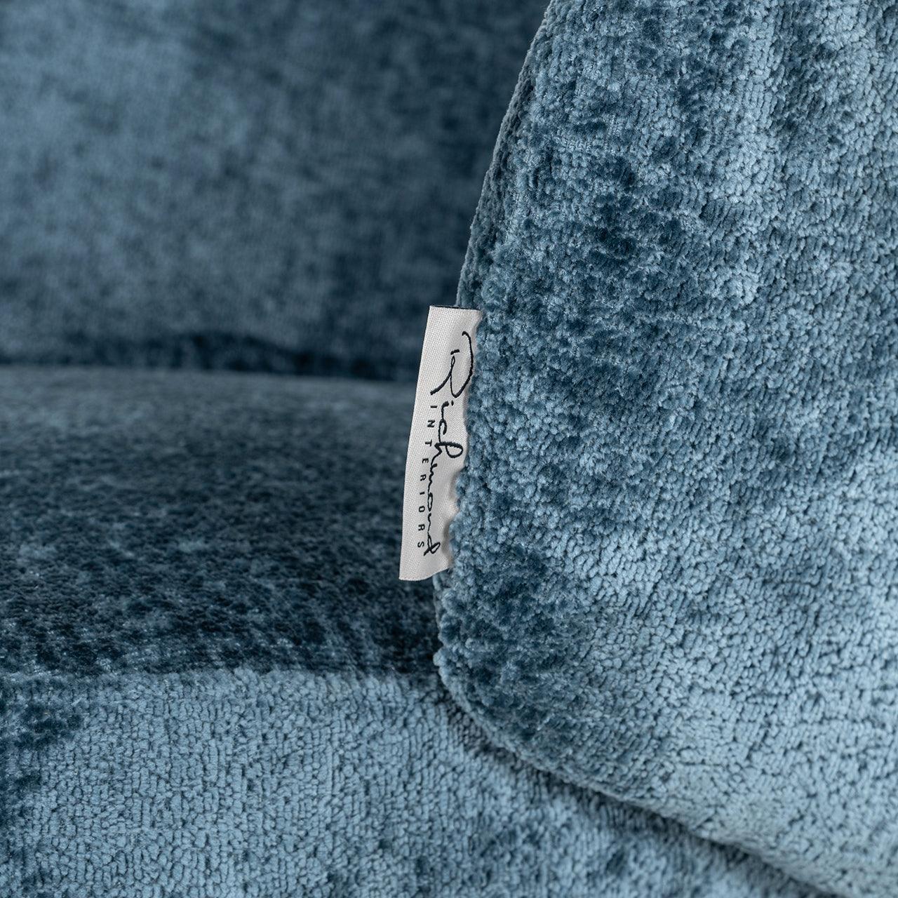 Richmond Interiors Chenille-Stuhl Amphara | Blau