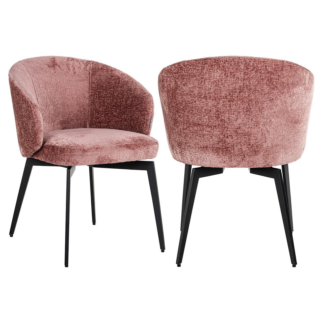 Richmond Interiors Chenille-Stuhl Amphara | rosé