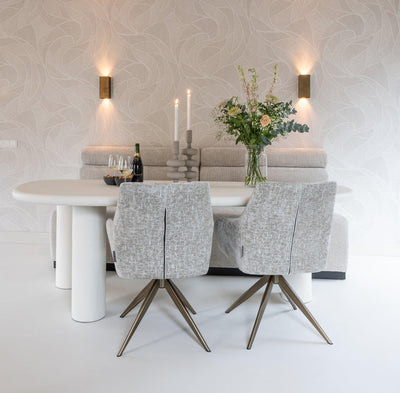 Richmond Interiors Dreh-Esszimmerstuhl Lisonne | pearl