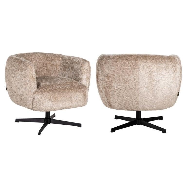 Richmond Interiors Drehbarer Lounge-Chair Sessel Estelle | Nature