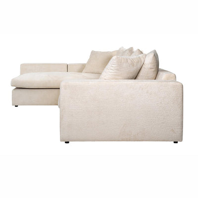 Richmond Interiors Richmond Interiors Ecksofa Alcazar 3 Sitzer mit Lounge | Chenille Weiß Codeso Living