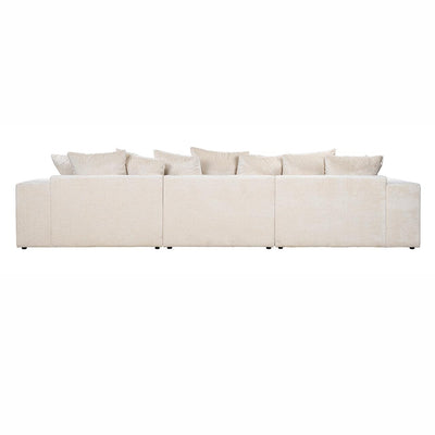 Richmond Interiors Richmond Interiors Ecksofa Alcazar 3 Sitzer mit Lounge | Chenille Weiß Codeso Living