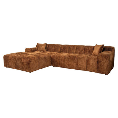 Richmond Interiors Ecksofa Cube 3 Sitzer mit Lounge links | Cinnamon