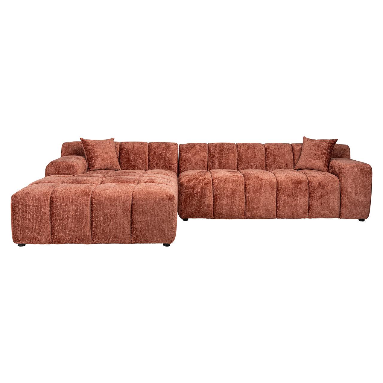 Richmond Interiors Richmond Interiors Ecksofa Cube 3 Sitzer mit Lounge links | Fusion 92 Blush Codeso Living