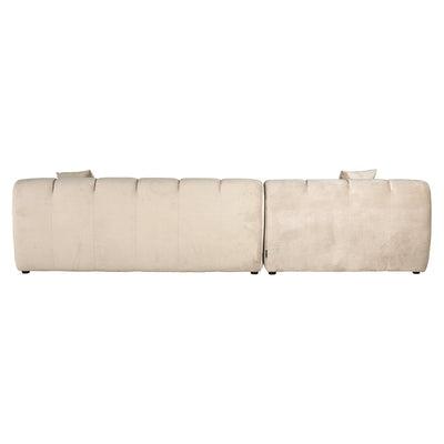 Richmond Interiors Ecksofa Cube 3 Sitzer mit Lounge Links | Samt Khaki