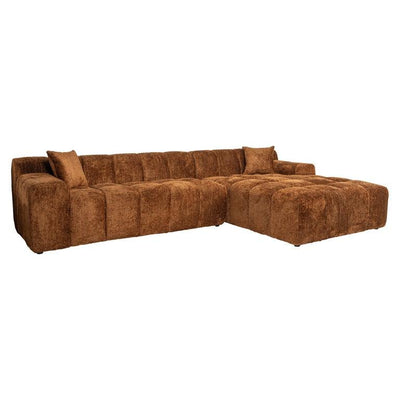 Richmond Interiors Richmond Interiors Ecksofa Cube 3 Sitzer mit Lounge rechts | Be Lovely 603 Cinnamon Codeso Living