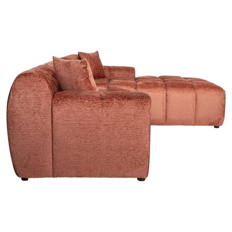 Richmond Interiors Ecksofa Cube 3 Sitzer mit Lounge rechts | Blush