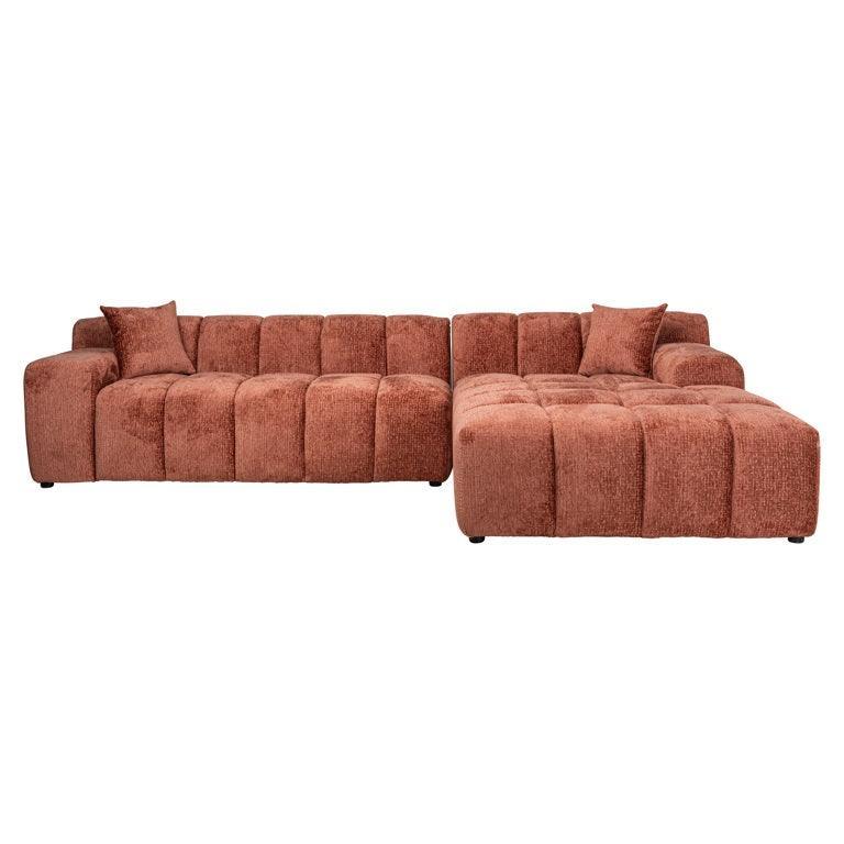 Richmond Interiors Ecksofa Cube 3 Sitzer mit Lounge rechts | Blush