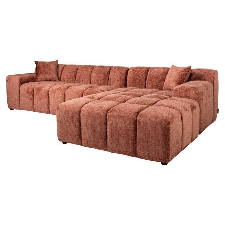 Richmond Interiors Ecksofa Cube 3 Sitzer mit Lounge rechts | Blush