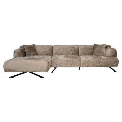 Richmond Interiors Richmond Interiors Ecksofa Donovan 3 Sitzer mit Lounge links | Chenille Taupe Codeso Living