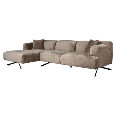 Richmond Interiors Richmond Interiors Ecksofa Donovan 3 Sitzer mit Lounge links | Chenille Taupe Codeso Living