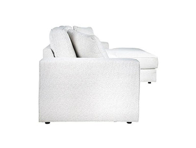 Richmond Interiors Richmond Interiors Ecksofa Santos 2,5 Sitzer mit Lounge rechts | Bouclé Weiß Codeso Living