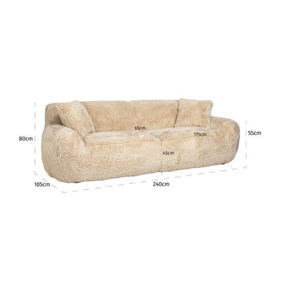 Richmond Interiors Furry Sofa Comfy | Sand