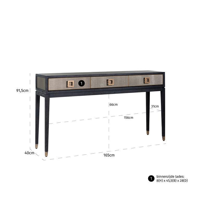 Richmond Interiors Konsolentisch Bloomville mit 3 Schubladen