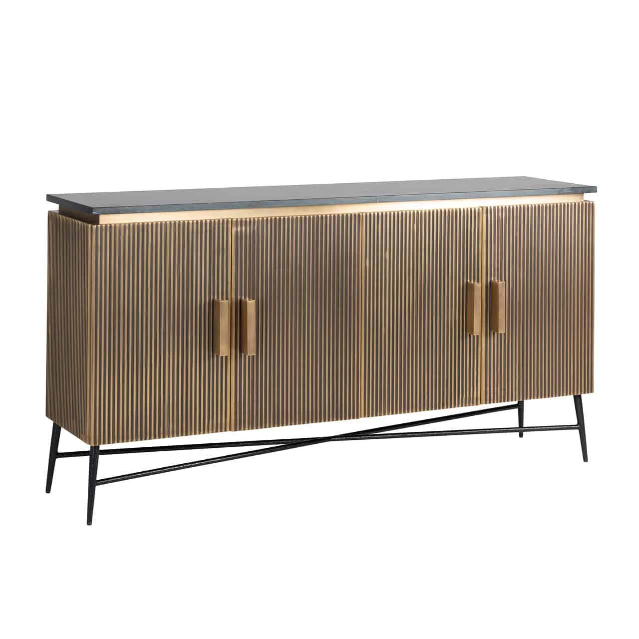 Richmond Interiors Marmor-Sideboard Ironville | 4-türig