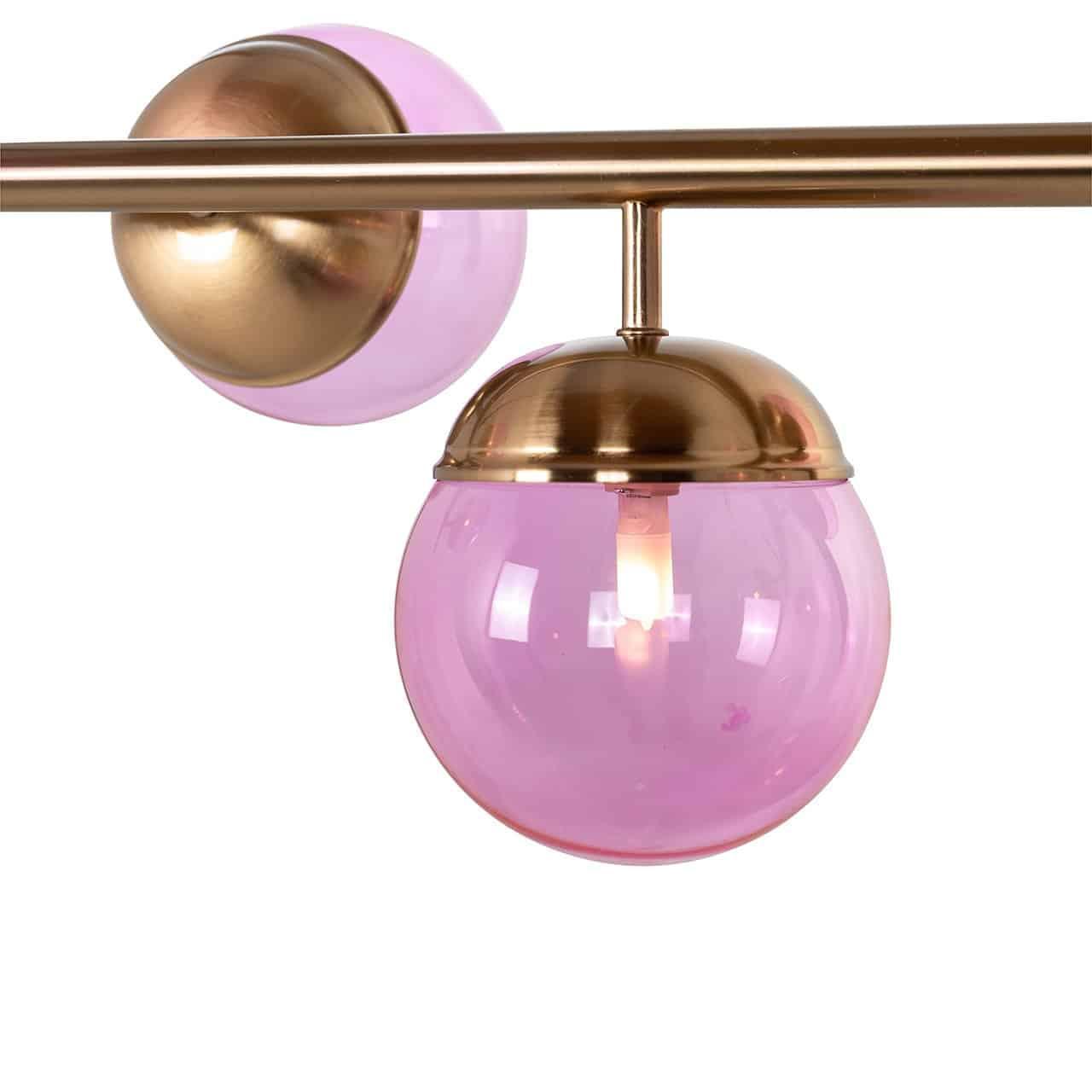 Richmond Interiors Pendelleuchte Bente Pink | Gold